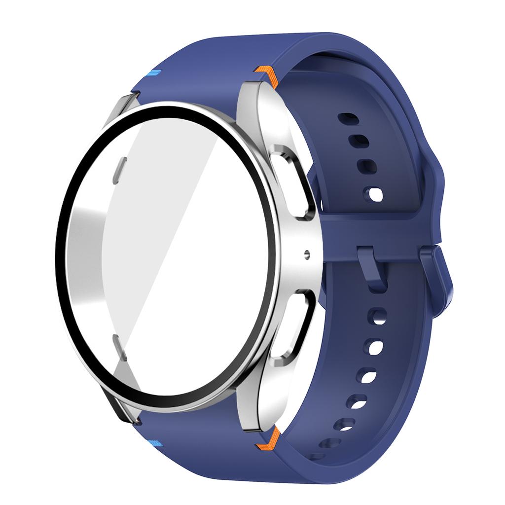 Silikonarmband für Samsung Watch 7 6 5 4 40mm 44mm 5Pro 45mm Armband Mit Hülle Displayschutz Bumper Abdeckung für Handgelenkschmuck