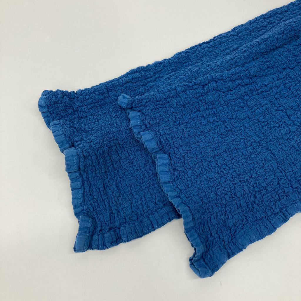 MeISSEYMIYAKE MI52FO849 Blue Collarless Shirt Tops Not Written blueUsed