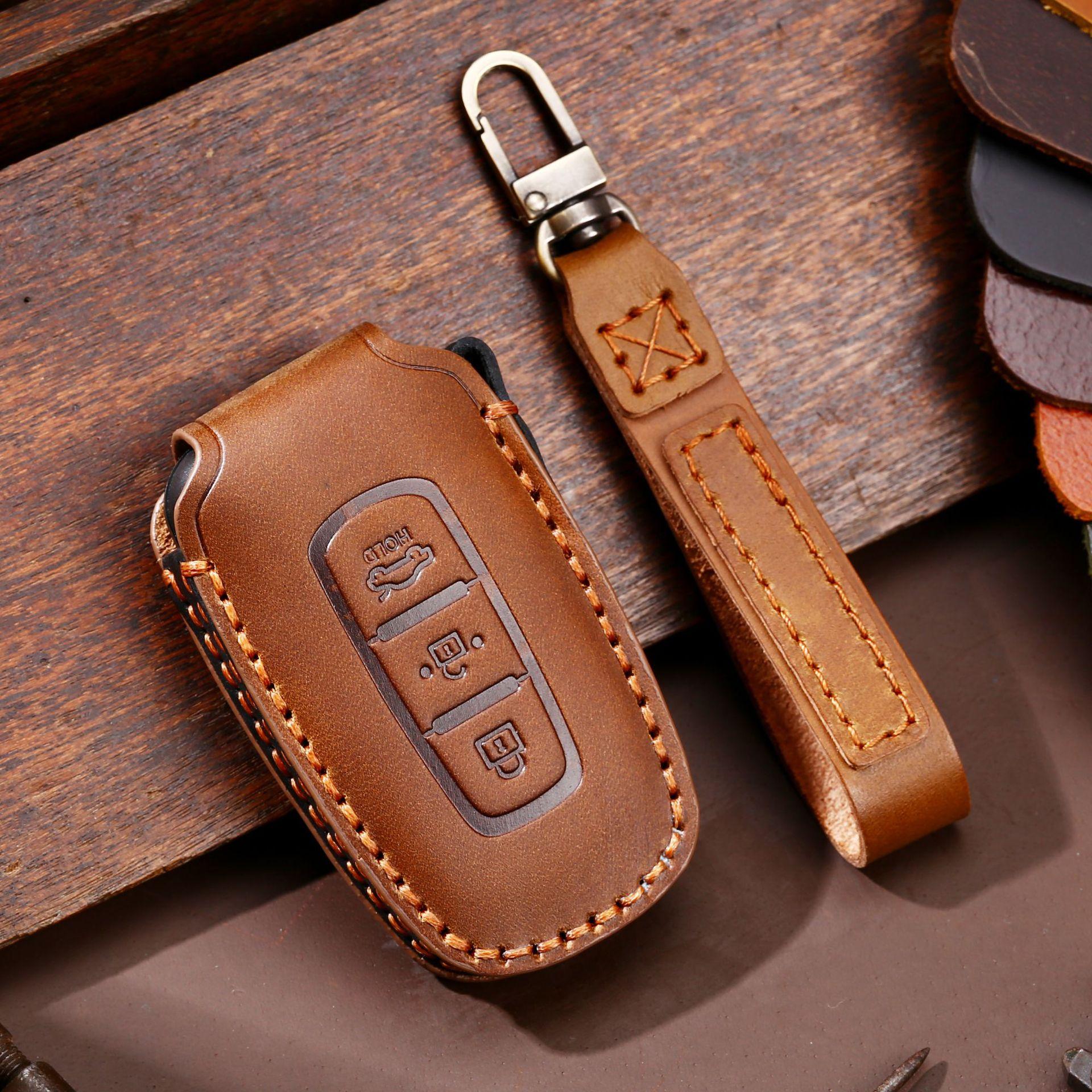 

Korean car key case for Kia kiak2k3k5 car key case handmade leather