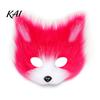 Fluffy Cat Ear Headband Plush Fox Cosplay Mask, Tail, Costumes Props, Fuzzy Cute Girl Dress Up Mask for Costume Party Anime Convention And Role
