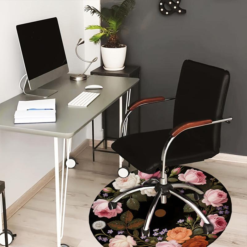 1 ks Kancelářská podložka pod židli Květinové kruhové uspořádání Perfektní pro dekoraci kancelářských židlí, obývacích pokojů nebo ložnic