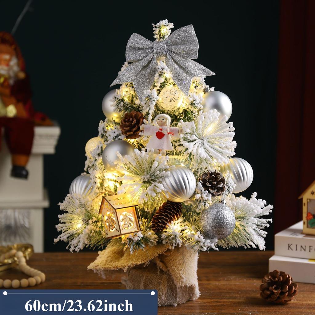 Christmas Decoration Desktop Christmas Tree Home 45CM60CM Ornament Mini Plush Tree Simulation Tree Package