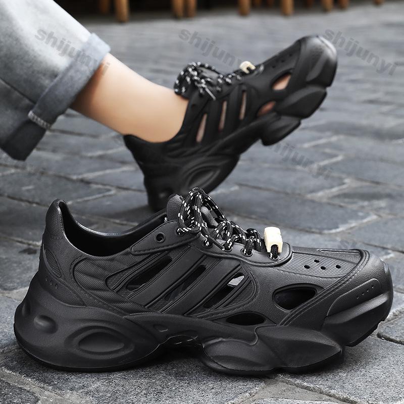Fashion Plus Size Men's Shoes 2025 Summer New EVA Comfortable Lightweight Hollow Breathable Sandals Lace-up Casual Beach Shoes