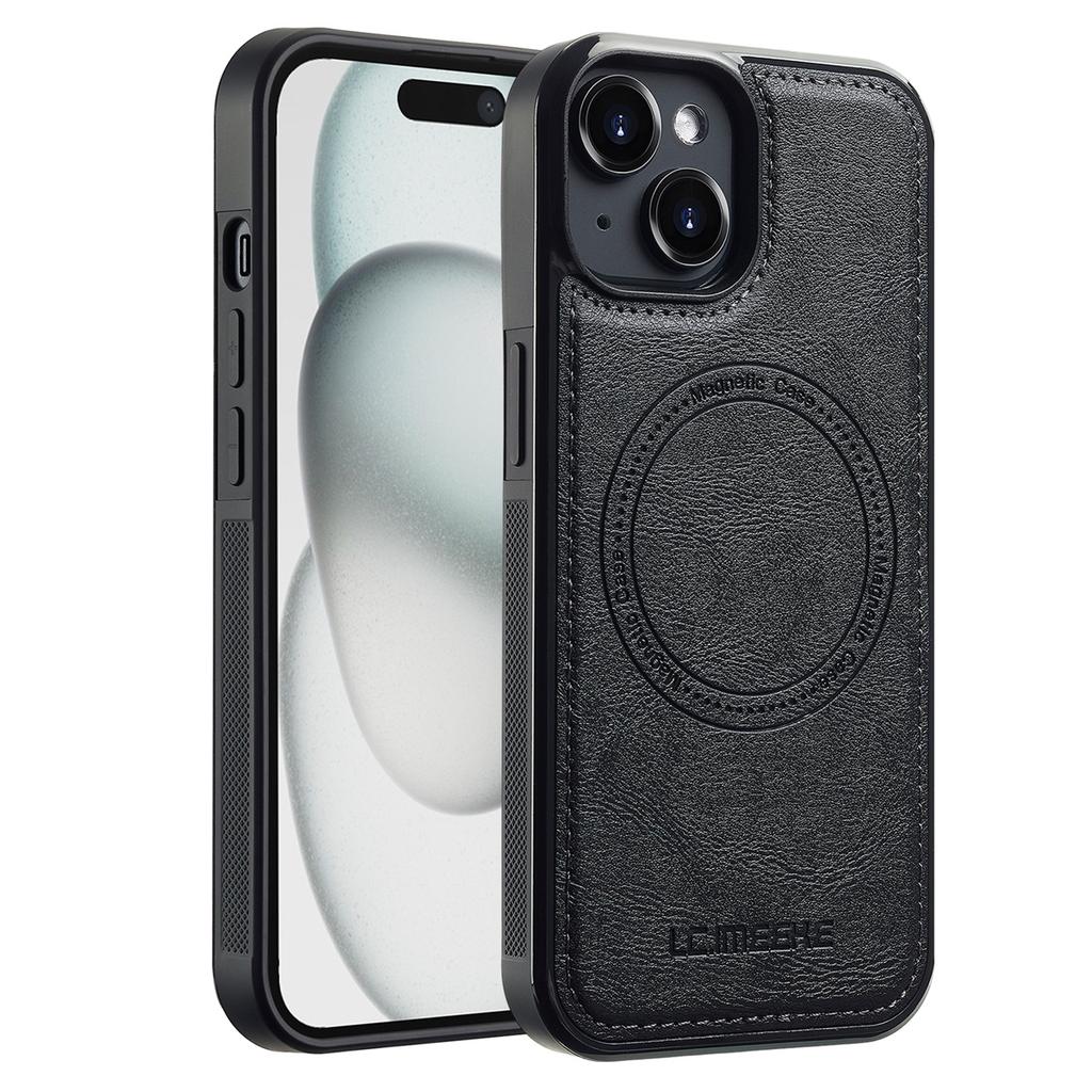 LC.IMEEKE For iPhone 13 mini Magnetic Case Compatible with MagSafe Leather TPU Back Cover