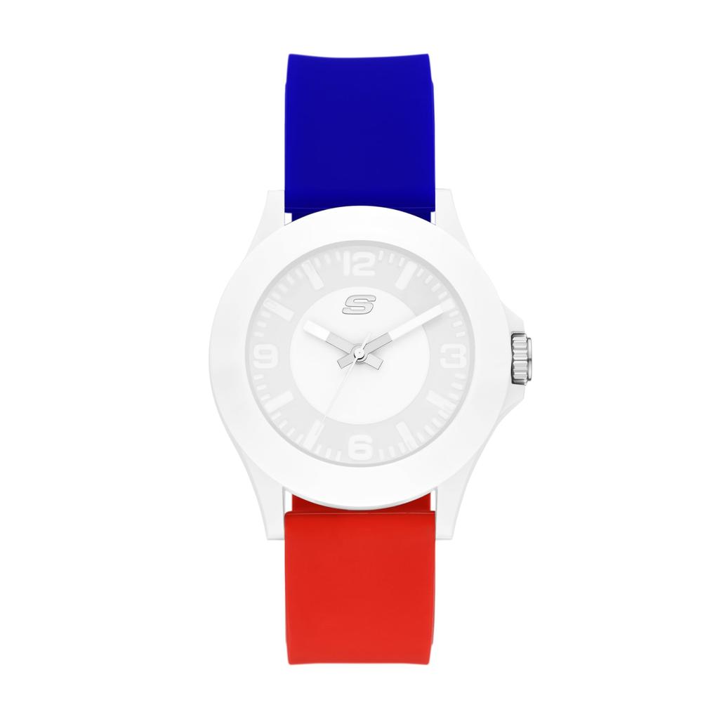 Skechers Rosencrans France SR6365 Men's Analog Watch Multicolor Silicone Band 40mm Case 50m Water Resistant Sports Wristwatch