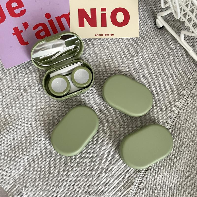 Effen Kleur Meisjes Contactlenzen Box Lens Case Vrouwen Draagbare Leuke Brillenkoker Houder Ogen Care Tools Kit Set Container