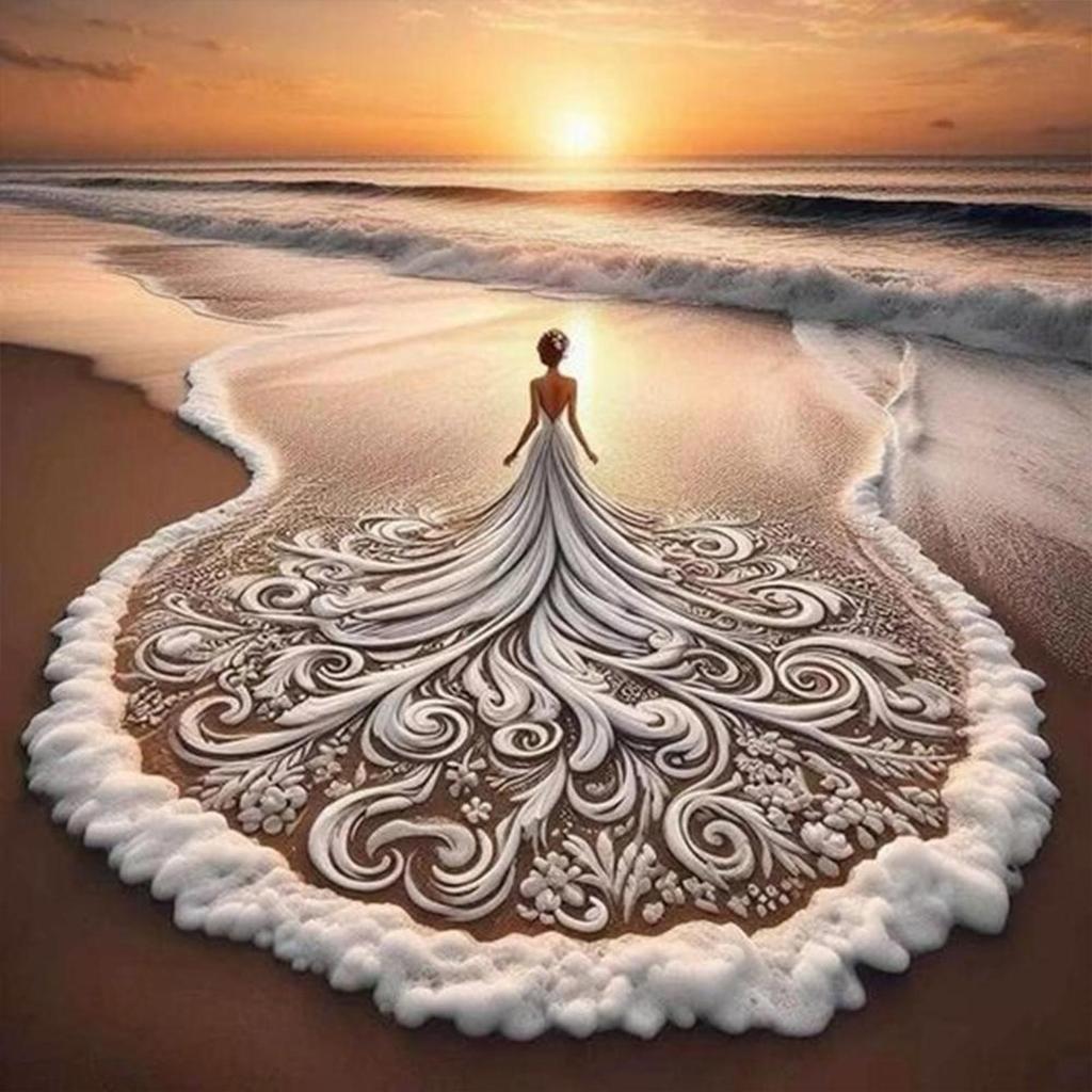 5D DIY plná kulatá vrtačka Diamond Painting Girl Kit Home Decor Art Craft