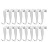 16pcs Door Hanging Hook Strong Bearing Capacity Stainless Steel Single Door Hanger for Cabinet Closet White