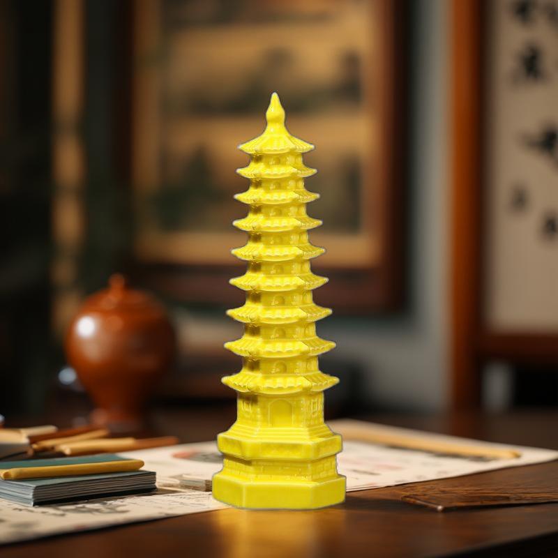 Keramisk Wenchang-pagodaprydnad: 7-, 9- eller 13-vånings handgjord dekoration för vardagsrum eller skrivbord