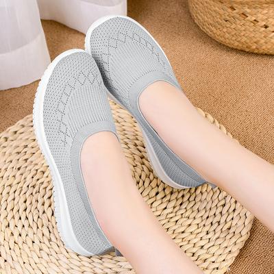 Shoes Women's New Women's Shoes Breathable Fly-woven Shoes Soft-soled Cloth Shoes Casual Mother Shoes