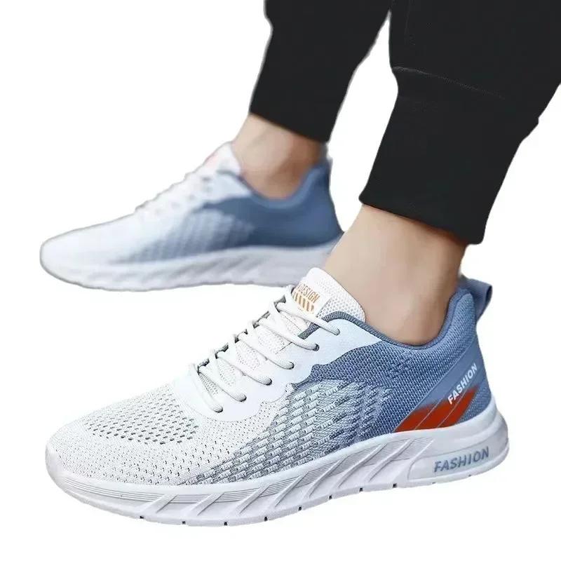 New Sneakers Cushion Casual Gym Athletic Trainers Outdoor Jogging Tennis Shoes Mens Running Shoes Breathable Knit Sport