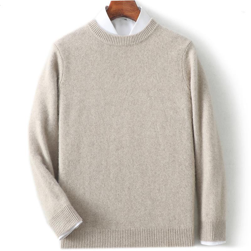 New cashmere sweater thickened semi-turtleneck pullover sweater with cashmere sweater men's inside