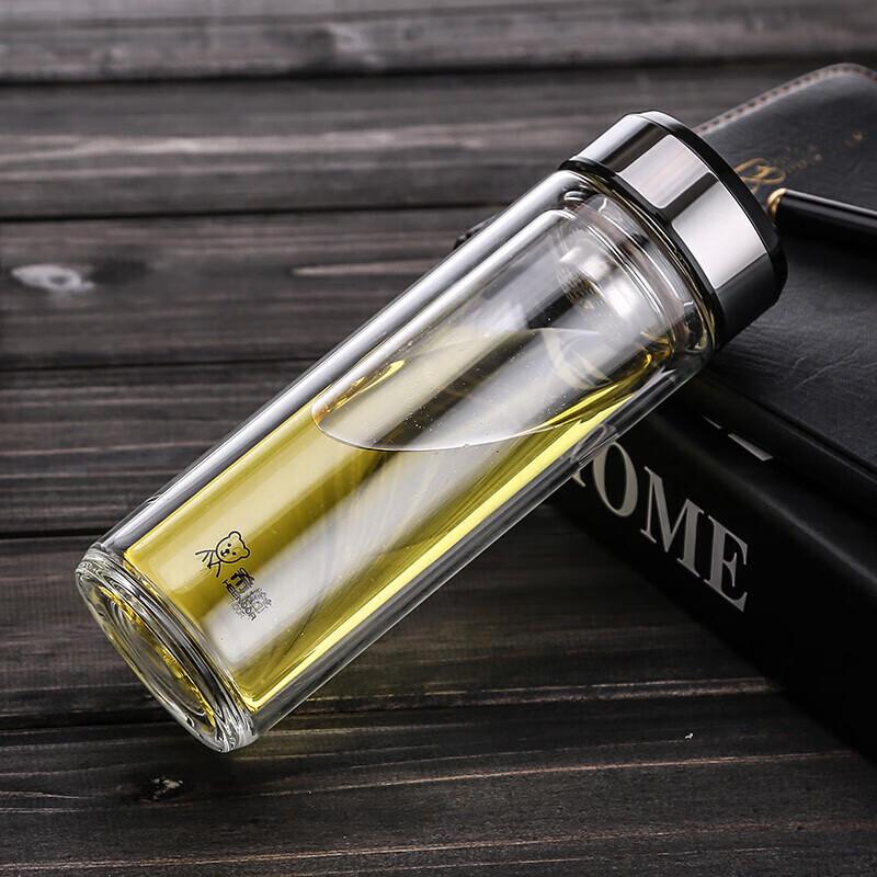 Sino Portable Double-Wall Glass Bottle