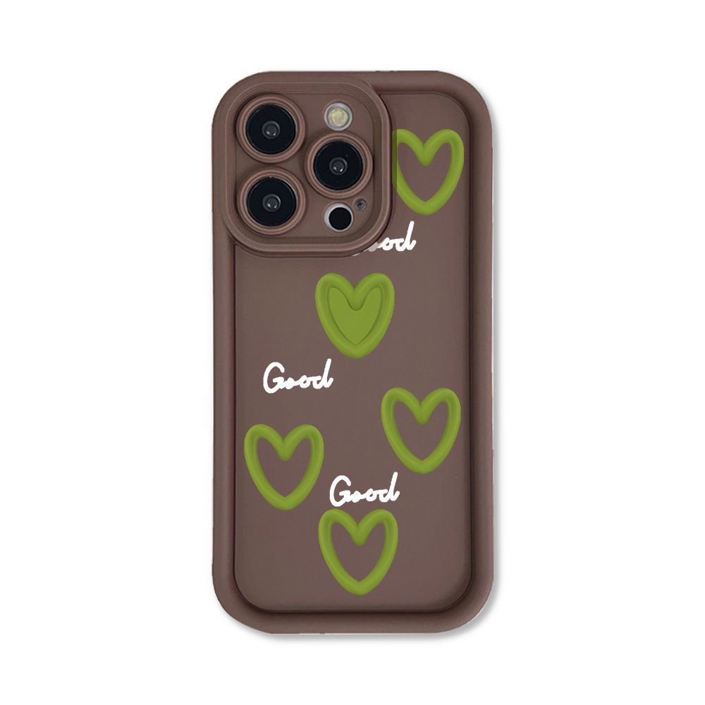 Cool Green Love for iPhone17PorMax Phone Case 17 Apple 16 Matte 14/15 Premium 13