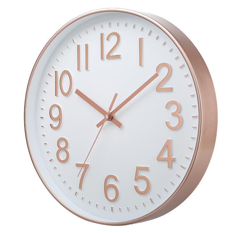 12 Inch 30CM Silent Wall Clock, Creative and Fashionable, Three-dimensional Digital Minimalist Clock for Home Living Room