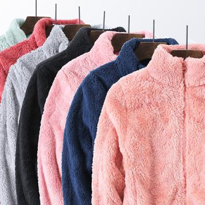 Polar Düz Ceket Kadın Günlük Bol Uzun Kollu Sonbahar Kış Dış Giyim Kadife Sıcak Moda Temel Kadın Sweatshirt