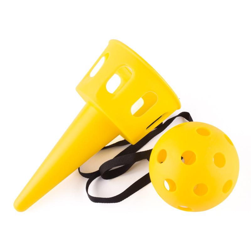 Fun Ball And Cup Toy Set For Children Outdoor Throw And Catch Ball Game Toy Softball  For Beginner Kids Motor Skills Toy