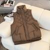Autumn and winter new women's lightweight sleeveless jacket vest thickened warm sports and leisure loose lightweight jacket