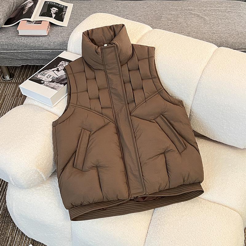 Autumn and winter new women's lightweight sleeveless jacket vest thickened warm sports and leisure loose lightweight jacket
