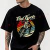 Flat Track - Motorcycle Bike Graphic Men T-shirt High Quality Funny Cotton Casual Cool Short Sleeve Hip Hop Tees