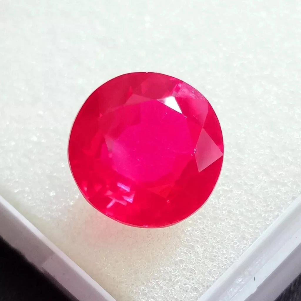 Natural Mozambique Red Ruby 9 Ct+ Round Cut Certified Flawless Loose Gemstone