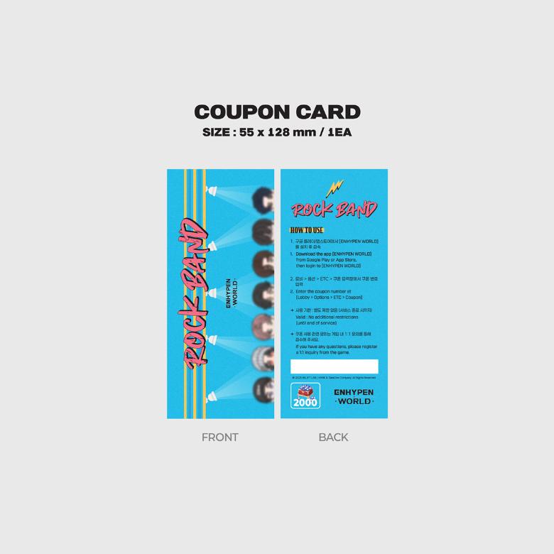 ENHYPEN World Coupon Card Collection ROCK BAND Basic ver.