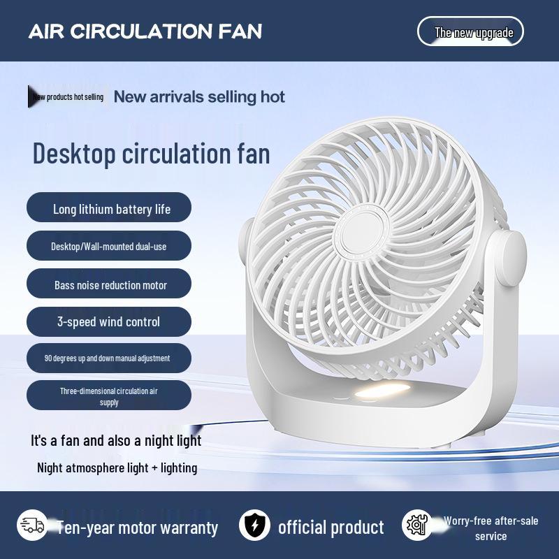 Compact High-Power USB Desk Fan for Office, Dorm, and Outdoor Use 6-inch