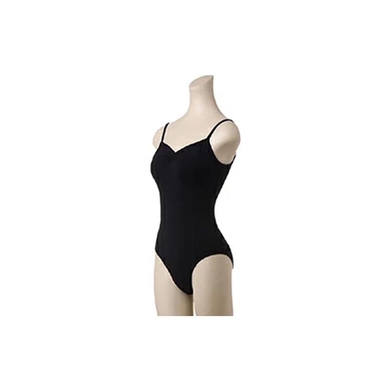Ballet Leotard for Adults [Sansha] C237C Camisole Leotard with Bra Liner, Black, Size 5 (L) 150cm