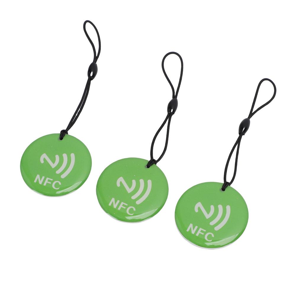 10 STÜCKE NFC Schlüsselanhänger Grün Farbe NTAG213 Chip 35CM Tragbar Programmierbar NFC Schlüsselanhänger Tag