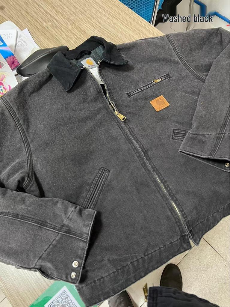 Carhartt J97 American Detroit Sliten Kanvas Dragkedjejacka