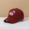 Korean Style Cherry Baseball Cap Sunscreen Sunshade Casquette Fashion Embroidered Peaked Hat  Girls