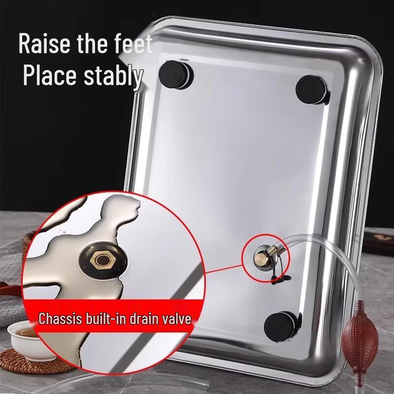 Stainless Steel Draining Tea Tray