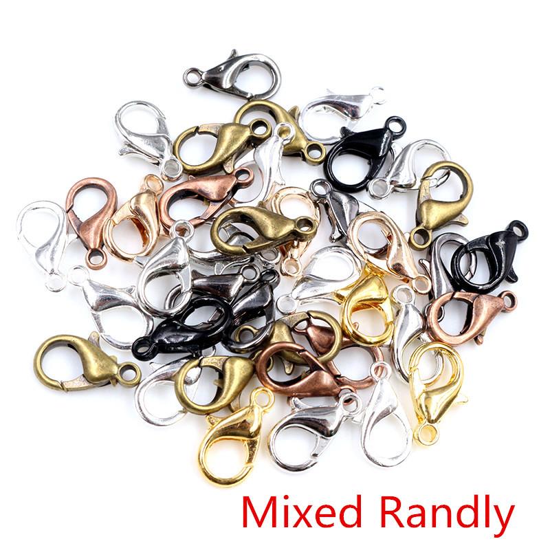 10x5mm/12x6mm/14x7mm/16x8mm 9 Färger Pläterade Mode Smyckesdelar, Legering Hummerlås Krokar för Halsband&Armband Kedja DIY