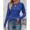 BITCED Women's Fashion Casual Long Sleeve O-Neck  Blouses & Shirts