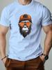 Cooles Affen-Grafik-T-Shirt mit Sonnenbrille und Kappe Unisex Atmungsaktiv 100% Baumwolle Perfekte Sommer-Streetwear Trendiger Funky Lässiger Stil