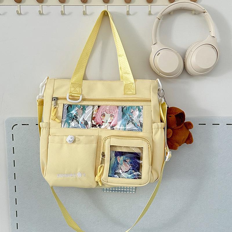 Schoolbag Japanese ins schoolbag large capacity high value fashion versatile transparent pain bag junior high school high school student backpack