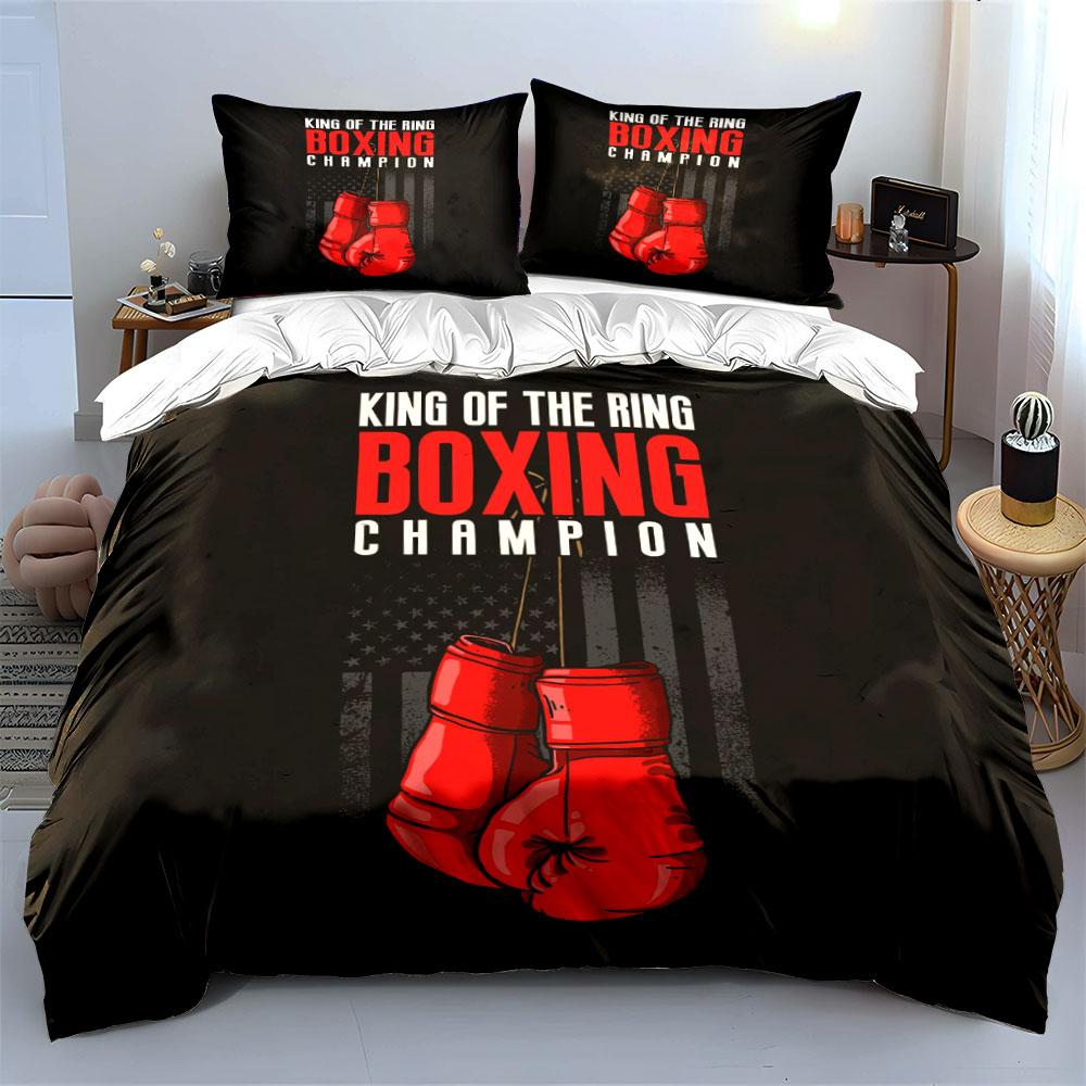 Design guantoni da boxe rossi. Set lenzuola Set copripiumino Copripiumini Federe(1*Copripiumino 2*Federe senza imbottitura piumone)