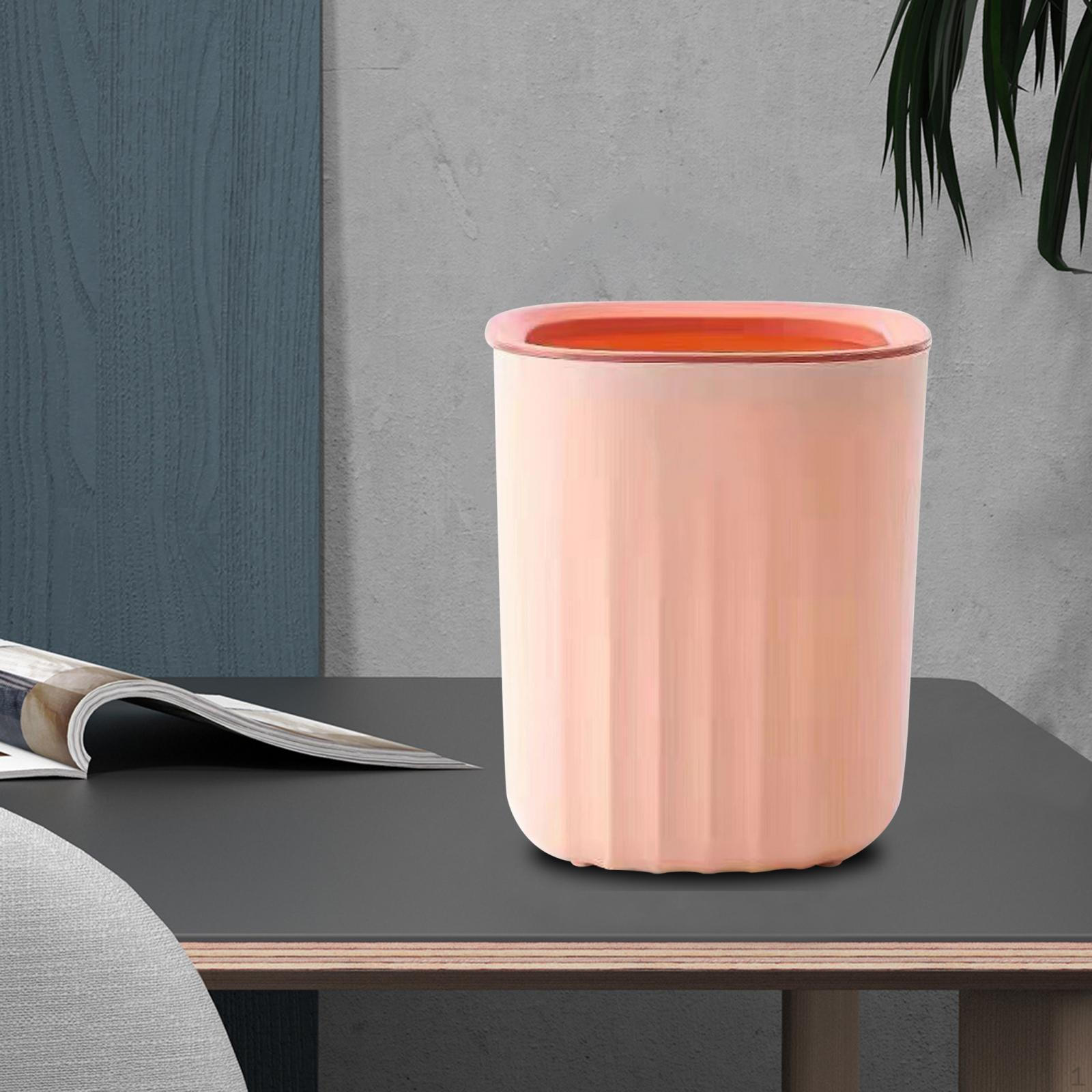 

Compact Desk Trash Can - Sleek Mini Waste Bin for Office, Bedroom, or Car рожевий