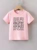 Childrens Cartoon Letter Printed Roundneck Shortsleeved and Halfsleeved Girls Tshirts and Boys  Summer Polyester Fabric