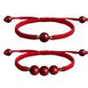Red Rope Couple Bangle High Content Cinnabars Women's Single Bead Bracelet/Triple Beads Wrist Chain Three Lives Together