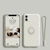 Metal Ring Holder Liquid Silicone Case For Huawei P40 P30 P20 Mate 20 30 Pro Lite Kickstand Nova 5T 6 7 SE Pro Honor 20S Cover