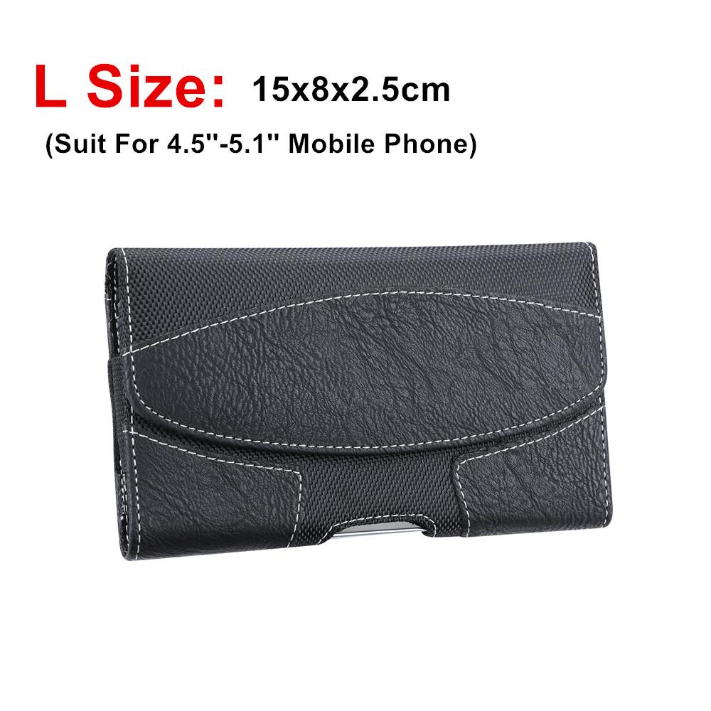 

Transverse Nylon with PU leather Cell Phone Belt Clip Case Cover Bag For iPhone Samsung 4.5inch-7.5inch Mobile Phone