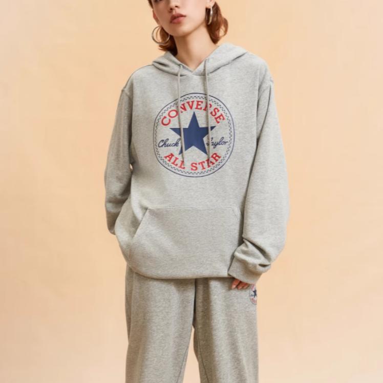 New Converse Sweatshirts Unisex Light Gray 10025469-A03
