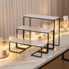 3 Pieces Rectangular Dessert Display Stand Easy to Clean Buffet Risers Sleek