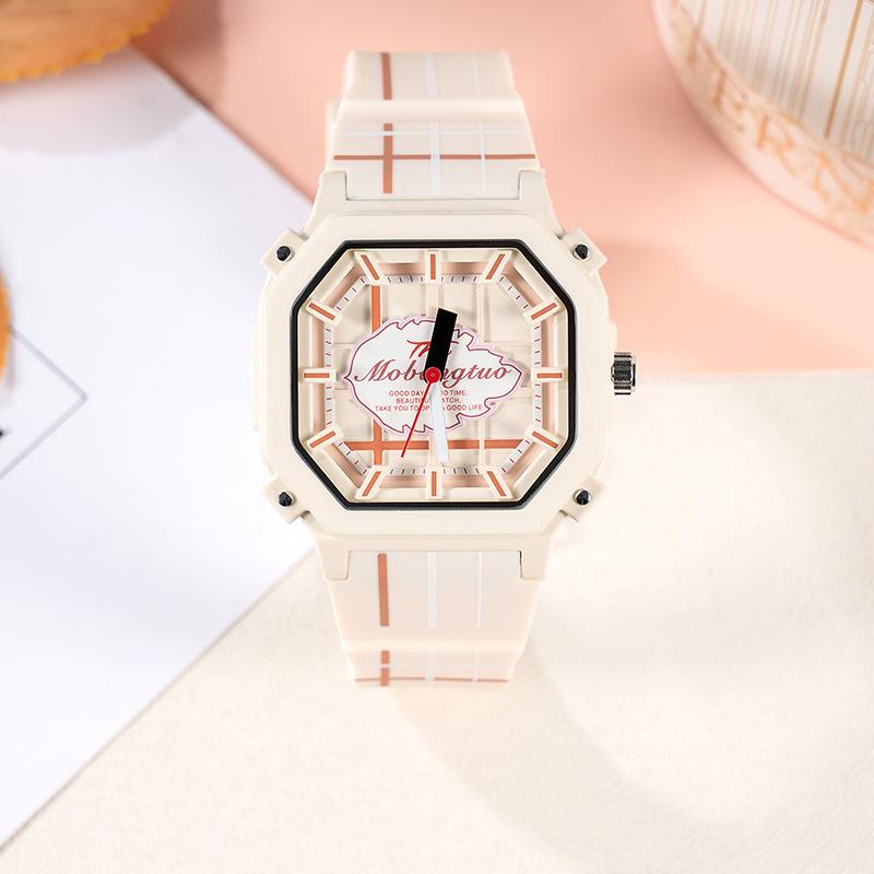 Montre de Sport Étudiante pour Dames Filles Premium à Carreaux Étanche Montre à Quartz