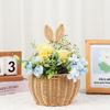 Multifunctional Woven Rattan Style Flower & Picnic Basket
