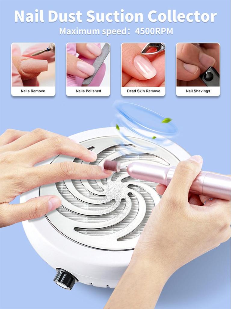Ultra-Quiet High Suction Nail Dust Collector for Salons