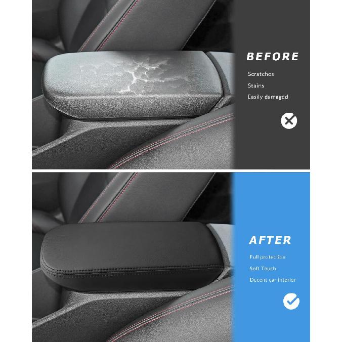 INTGET Center Console Cover for 2024 2025 Chevy Trax Leather Armrest Cover Middle Arm Rest Cover Central Console Lid Protector for 2024 2025