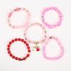 5pcs/set Acrylic Beads Romantic LOVE Pendant Colorful Stone Wristband Bracelet  Hand Decoration