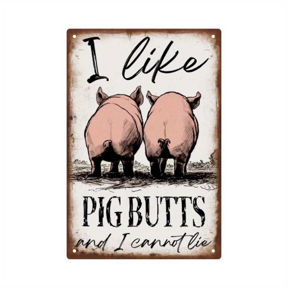 Pink Pig Metal Tin Signs Vintage Poster for BBQ Shop Kitchen Decortion Iron Plates Painting Retro Posters Home Wall Art Plaque
